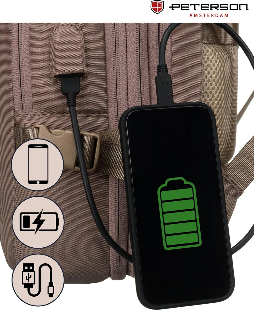 Zaino Business Peterson PTN24421: Professionalità e Funzionalità USB - 19