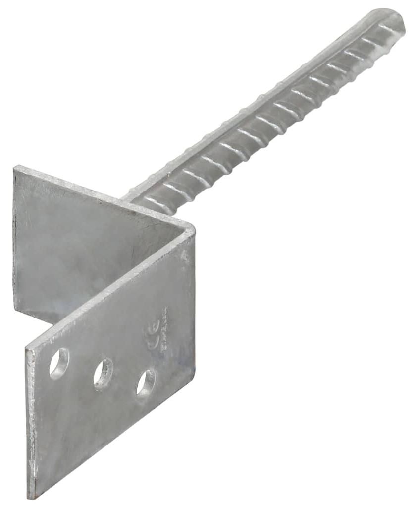 vidaXL Pfostenträger 6 Stk. Silbern 8×6×30 cm Verzinkter Stahl