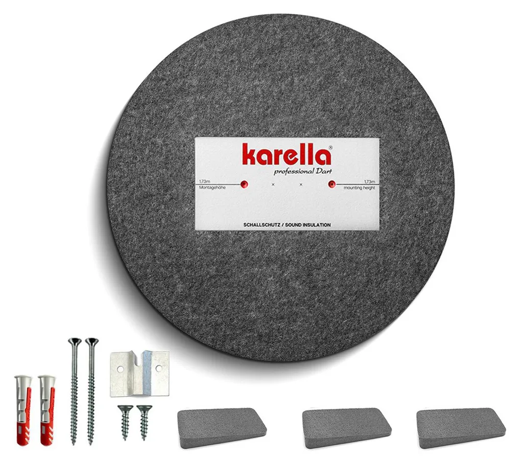 Karella Isolation Acoustique Compact Ø45 cm pour Cible de Fléchettes - 11