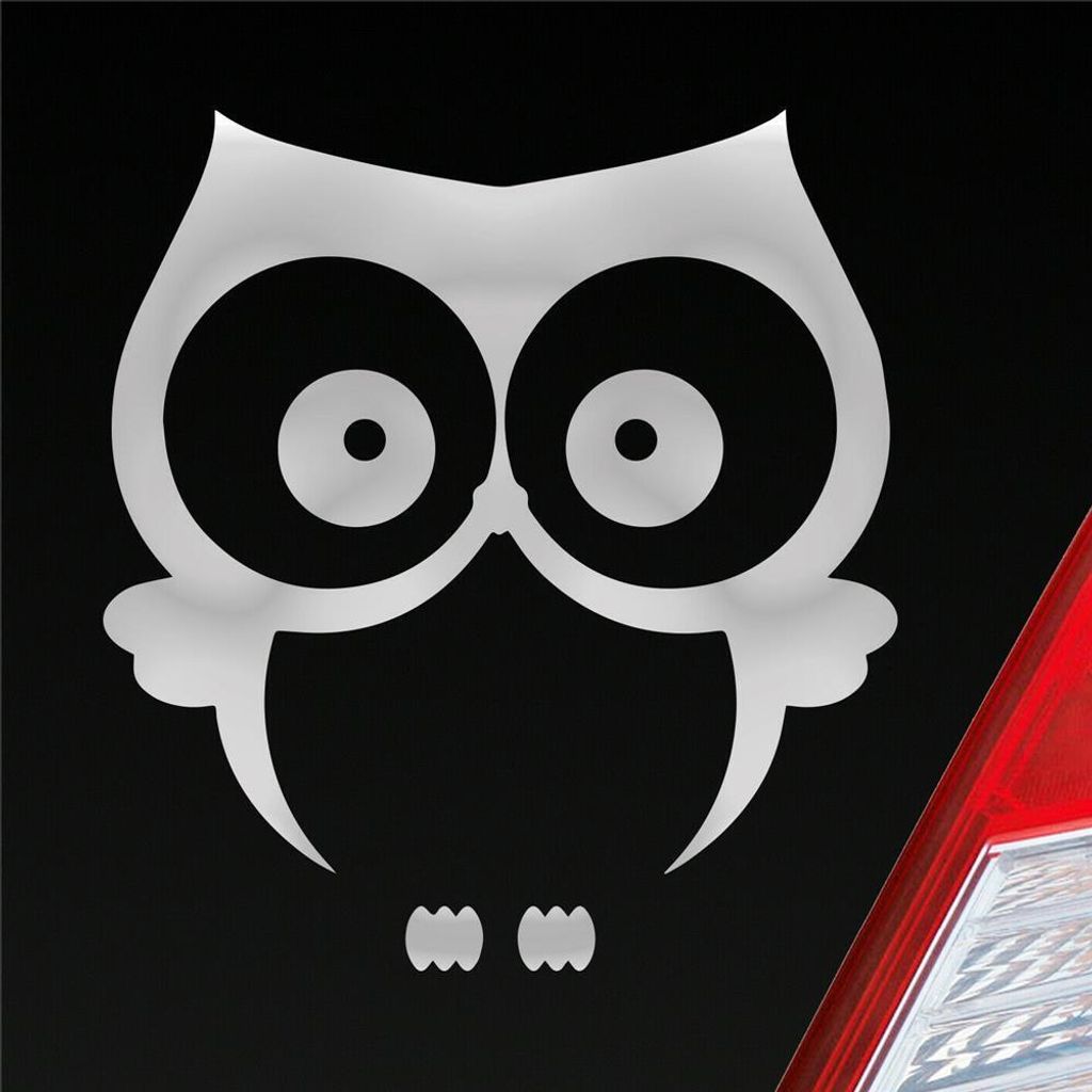 Auto Aufkleber Eule Owl Vogel Bird Uhu süß Tier Musik 10x11 Produktbild 