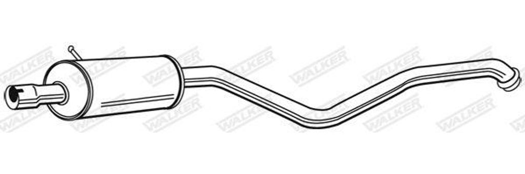 WALKER 22507 Mittelschalldämpfer OE 8200085777 kompatibel mit Laguna