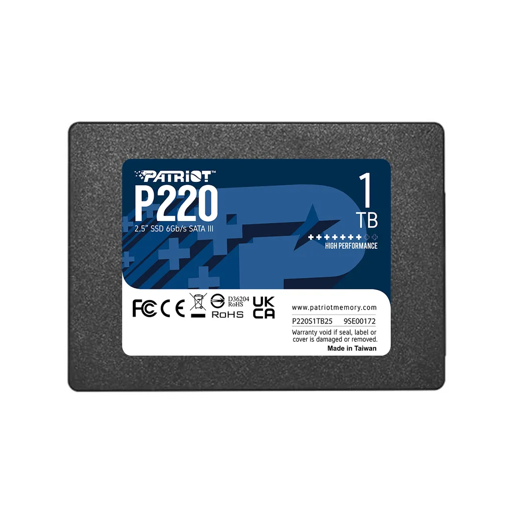 Patriot P220 1TB SSD - Conserva i tuoi Ricordi con Velocità e Sicurezza