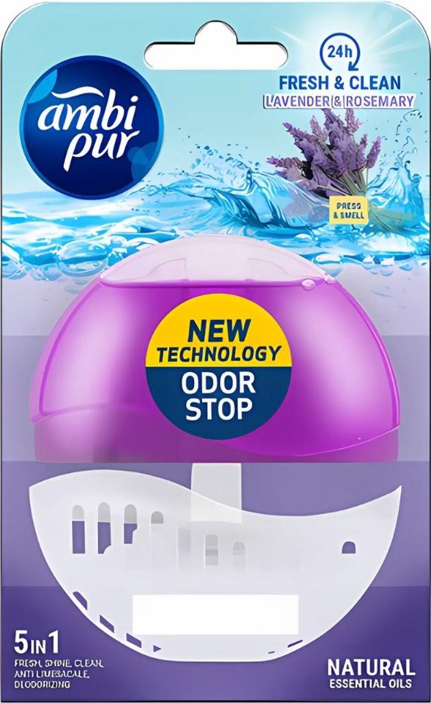 Ambi Pur Toilettenblock Starter Kit 5in1 Lavendel & Rosmarin - 1 Stück