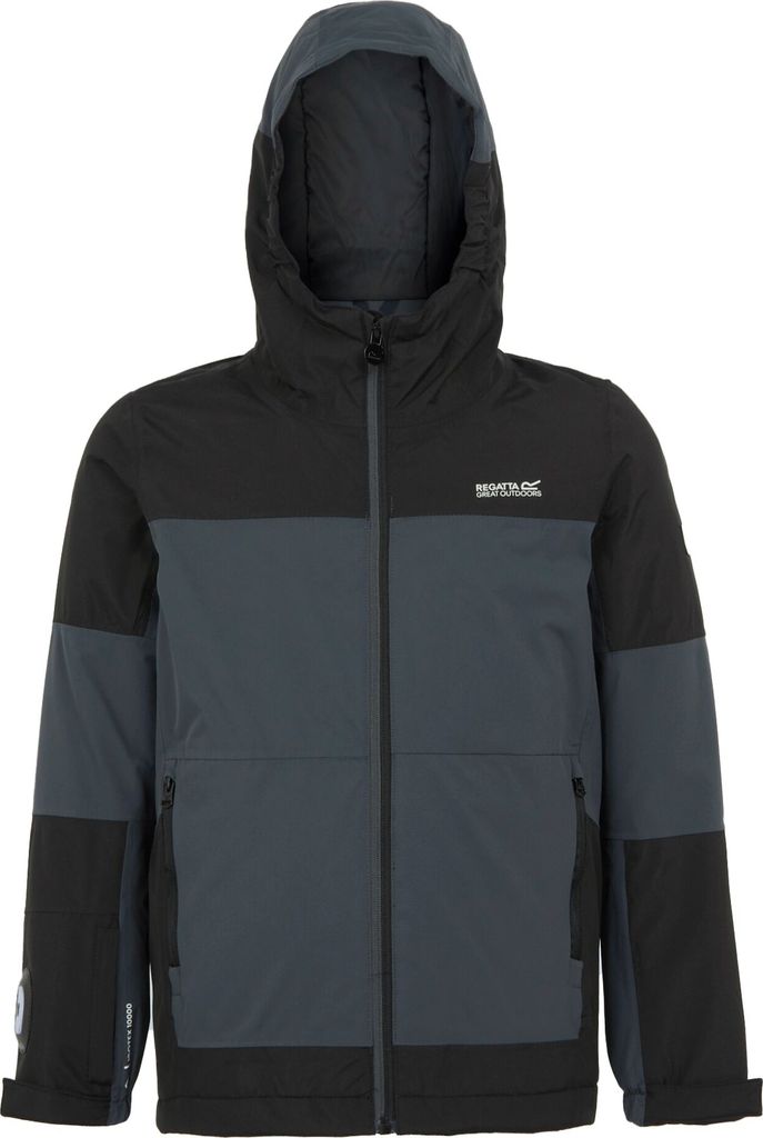 Regatta - "Beamz IV" Jacke, wasserfest für Kinder RG11211 (116) (Mittelgrau/Schwarz)