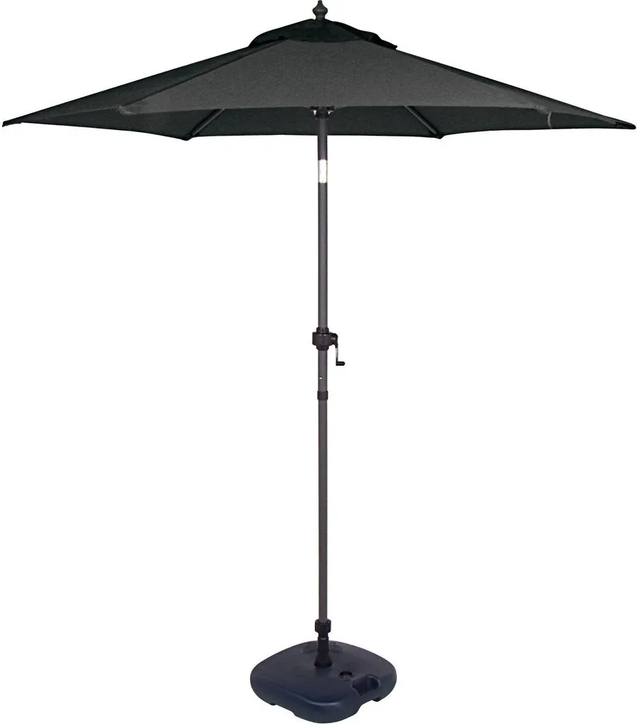 Parasol de balcon rond 2m anthracite structure aluminium inclinable