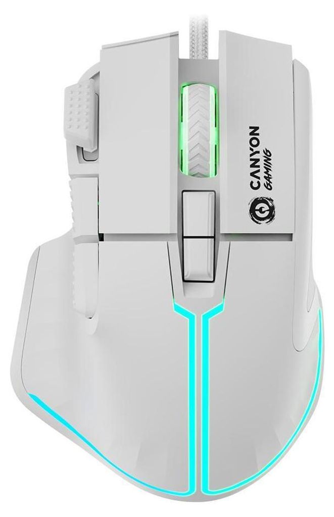 CANYON Fortnax GM-636 RGB-Gaming-Maus, 9 Tasten, kabelgebunden, wei