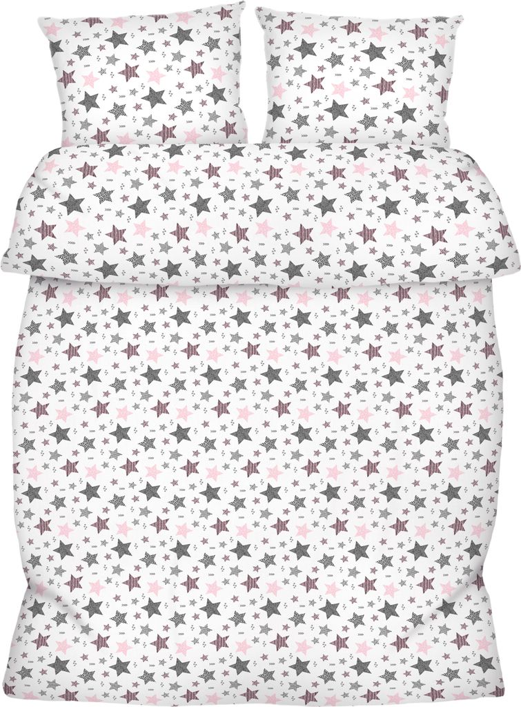 Amilian Bettgarnitur Bettwäsche 155x220 cm mit Hotelverschluss inkl. Bettbezug 155 x 220 cm und 2 x Kopfkissenbezug 80x80 cm Sommer und Winter