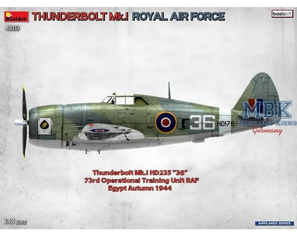 Thunderbolt Mk.I RAF 1:48 : Maquette Militaire Montage Précis - 4