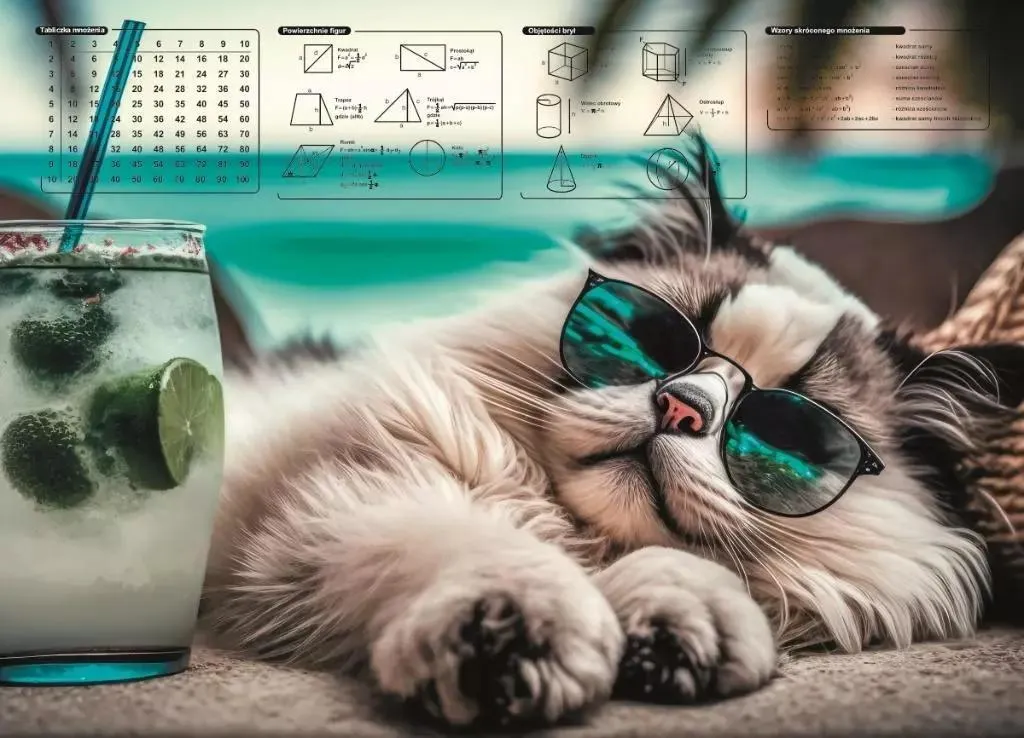 Sous-main chat chillout anti-rayures - Solution pour bureau bien rangé