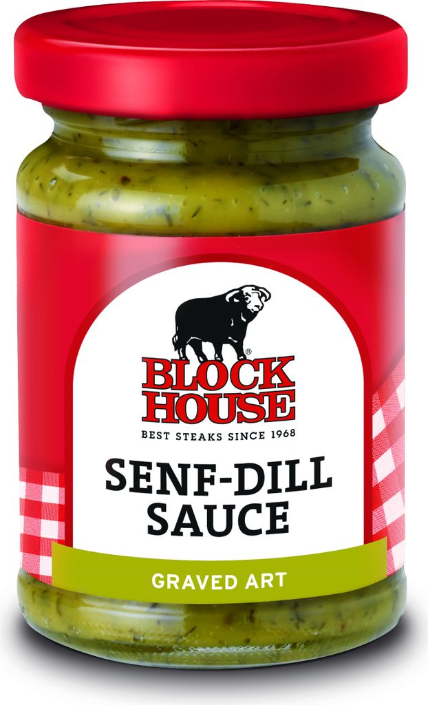 BLOCK HOUSE Senf-Dill-Sauce, 80ml Glas Produktbild 