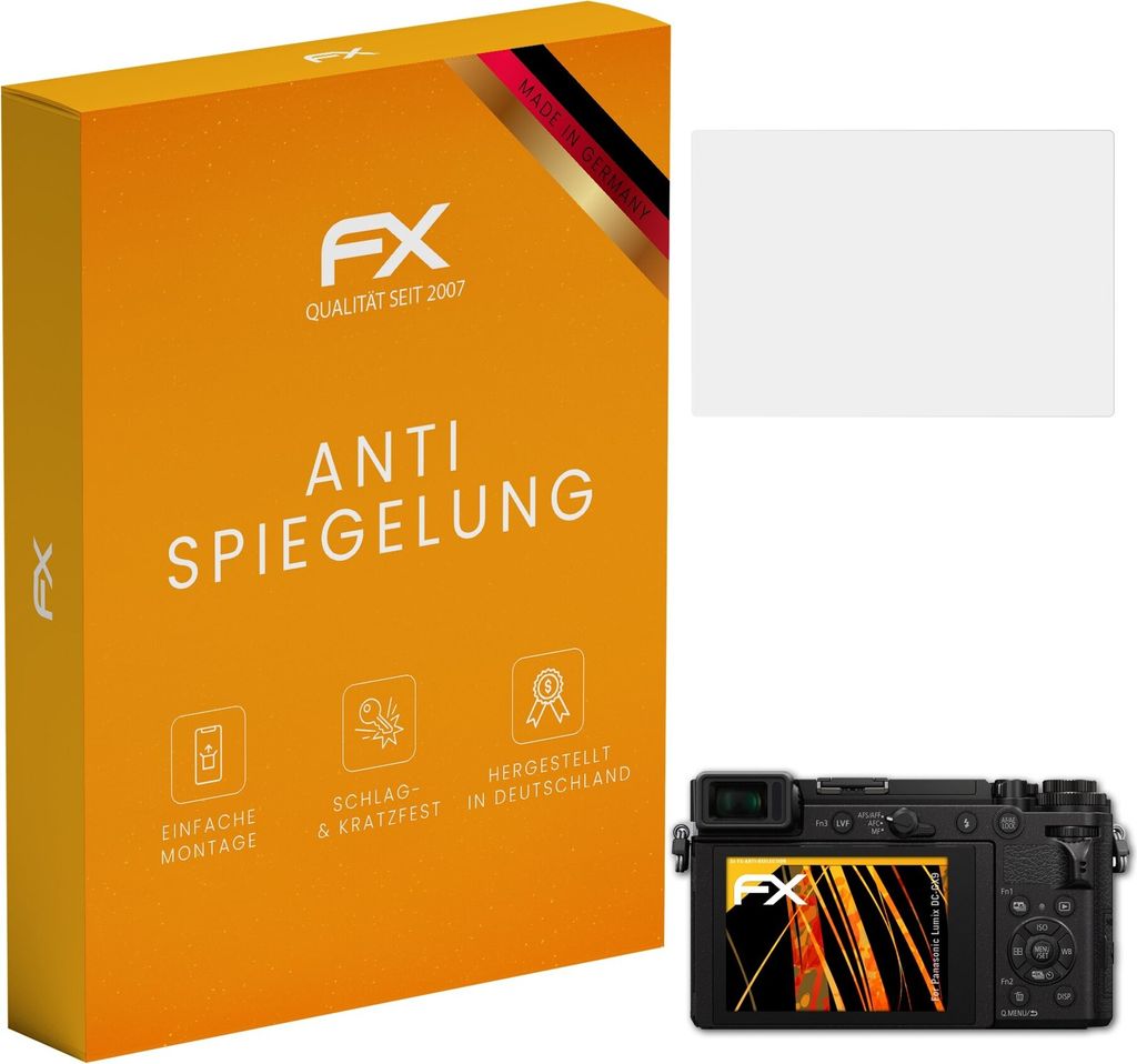 atFoliX FX-Antireflex 3x Schutzfolie kompatibel mit Panasonic Lumix DC-GX9 Displayfolie