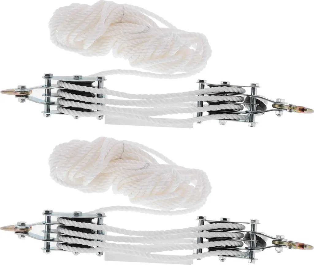 Palan à câble robuste 1814 kg avec poulie démultipliée et double crochet
