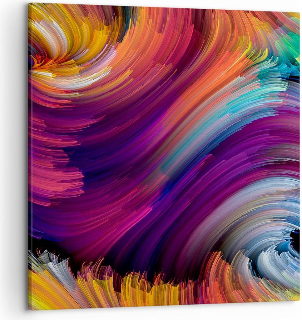 Bild auf Leinwand - Leinwandbild - Abstraktion modern - 50x50cm - Wand Bild - Wanddeko - Wandbilder - Leinwanddruck - Bilder - Kunstdruck - Wanddek...
