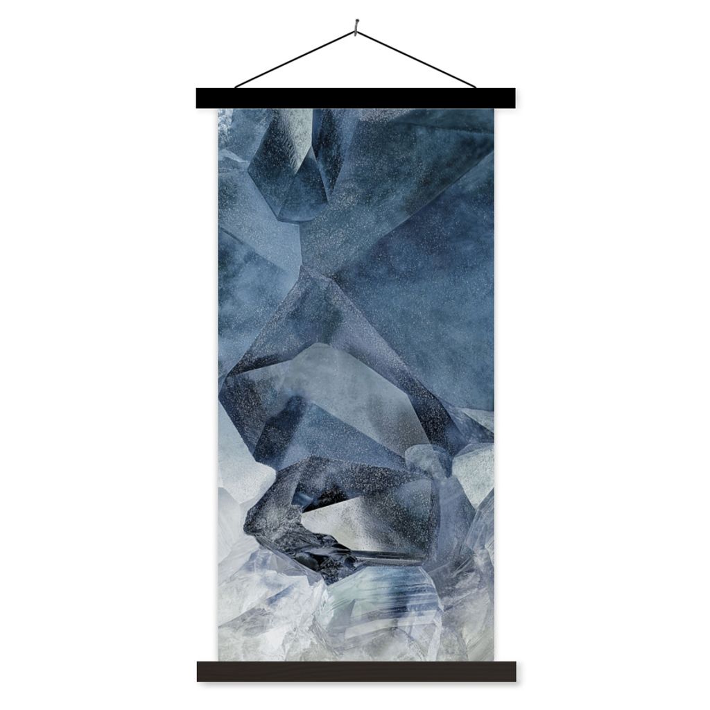 MuchoWow Textilposter Edelstein - Natursteine - Mineralien 90x180 cm mit schwarzem Rahmen - Dekoration Wohnzimmer