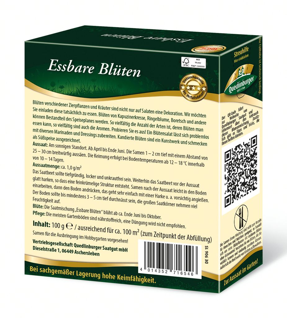 Quedlinburger Saatgut - Essbare Blüten - Samen - 2971654 Produktbild 3