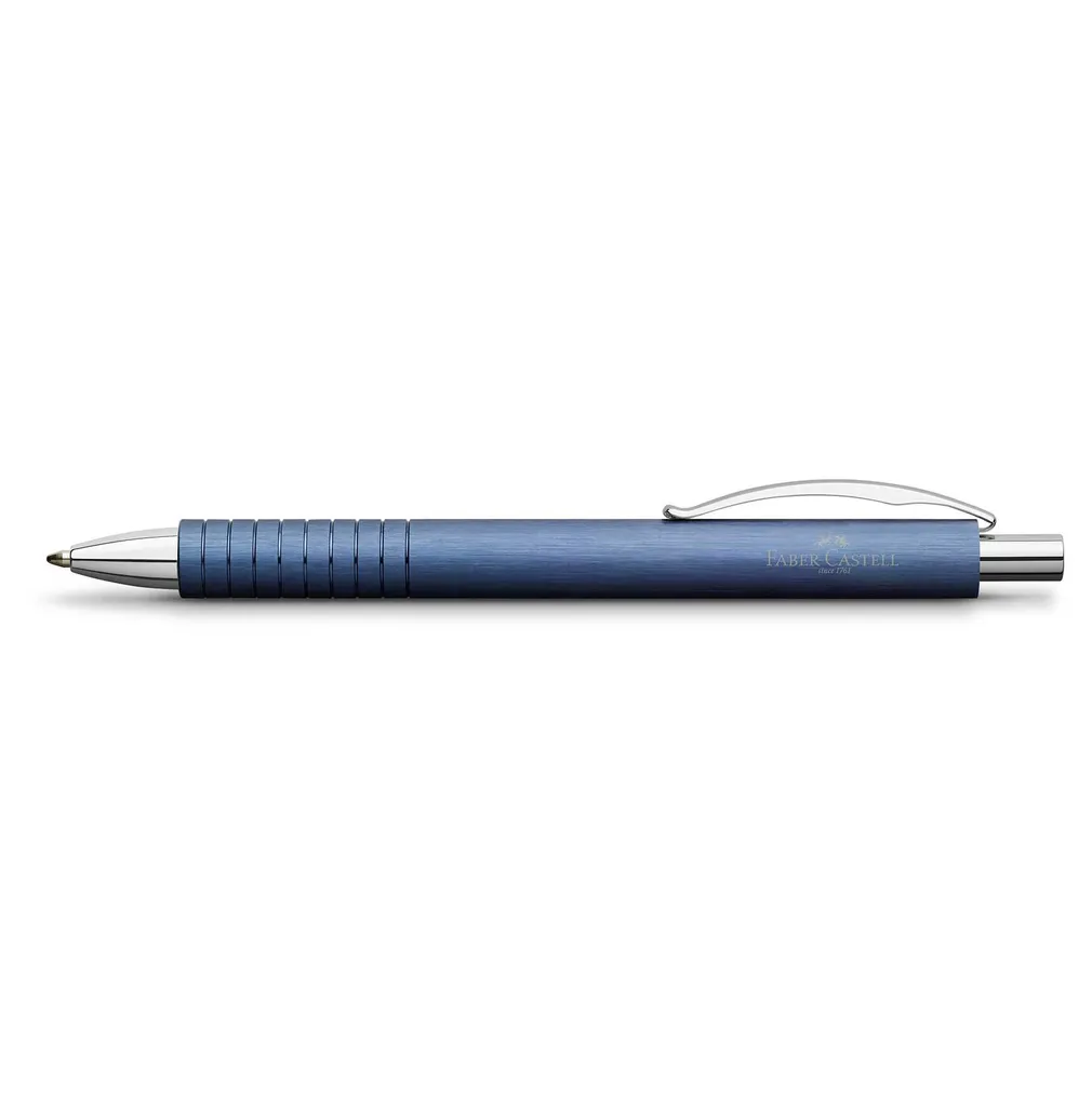 Essentio Faber-Castell Stylo bille aluminium bleu, prise en main souple