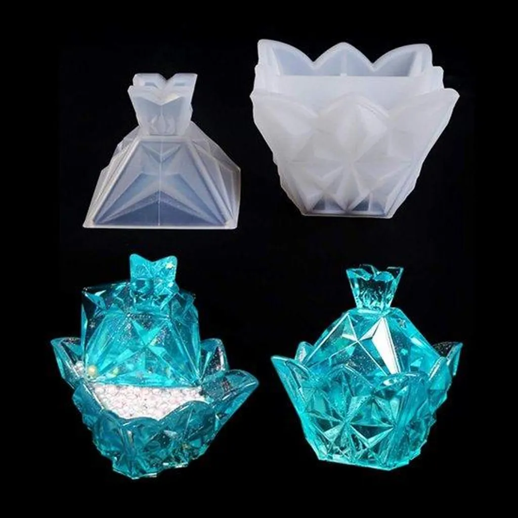 Kit Moule Silicone Boîte à Bijoux pour Création Cadeaux Personnalisés