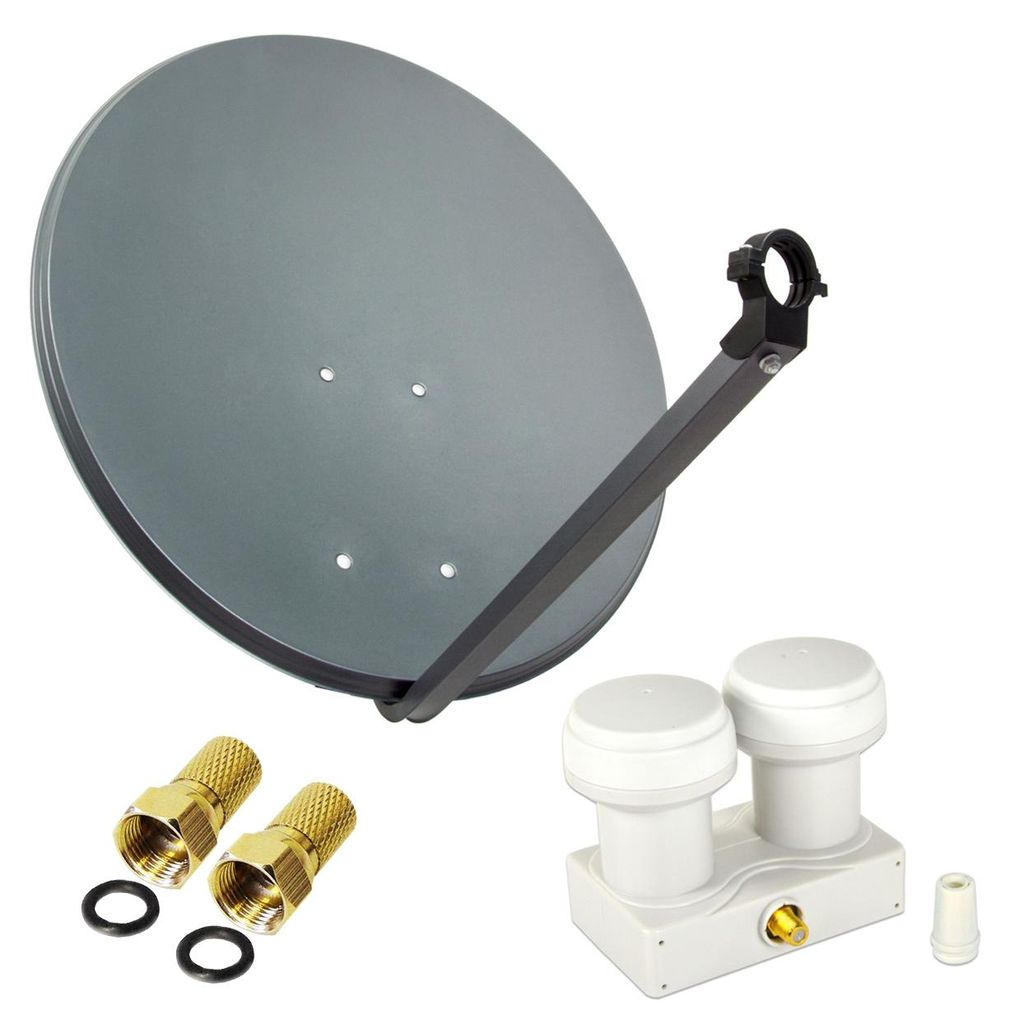 PremiumX SAT Anlage 80cm Antenne Aluminium Single Monoblock Produktbild 