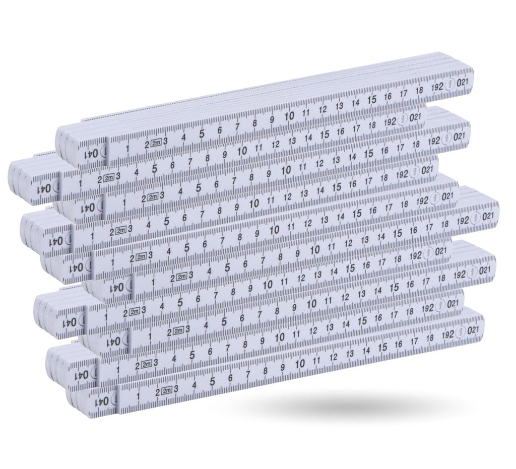 5 Stück Zollstock 2 Meter - Meterstab extra bruchsicher & Produktbild 