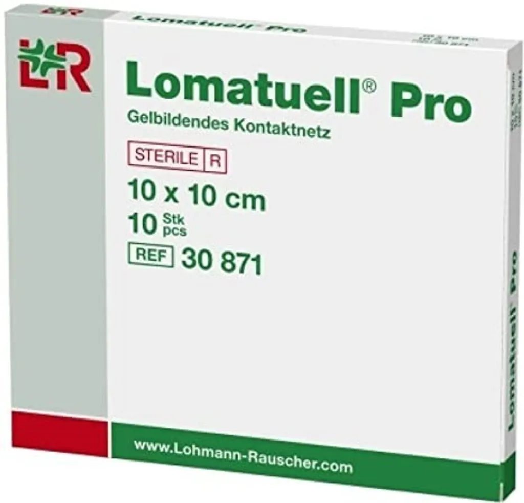 Lomatuell Pro 10 x 10 cm Pansement Interface Siliconé Paquet de 10 Pièces