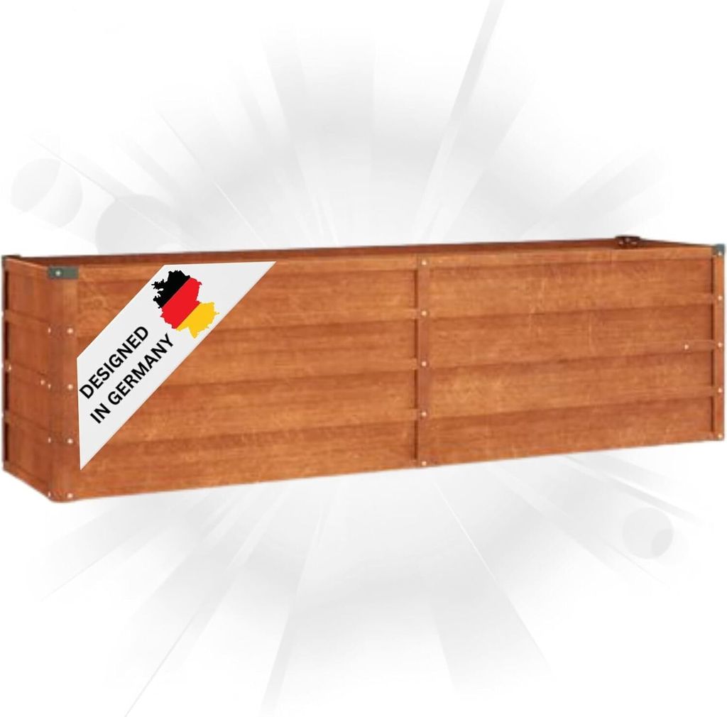 DELUKE® Hochbeet aus Cortenstahl ISAK | unten offen | Produktbild 