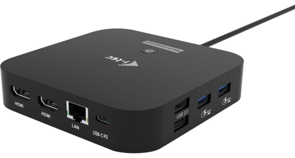 I-TEC USB-C Dual HDMI DS 2x HDMI 1x GLAN 2x USB-A 3.2 2x Produktbild 