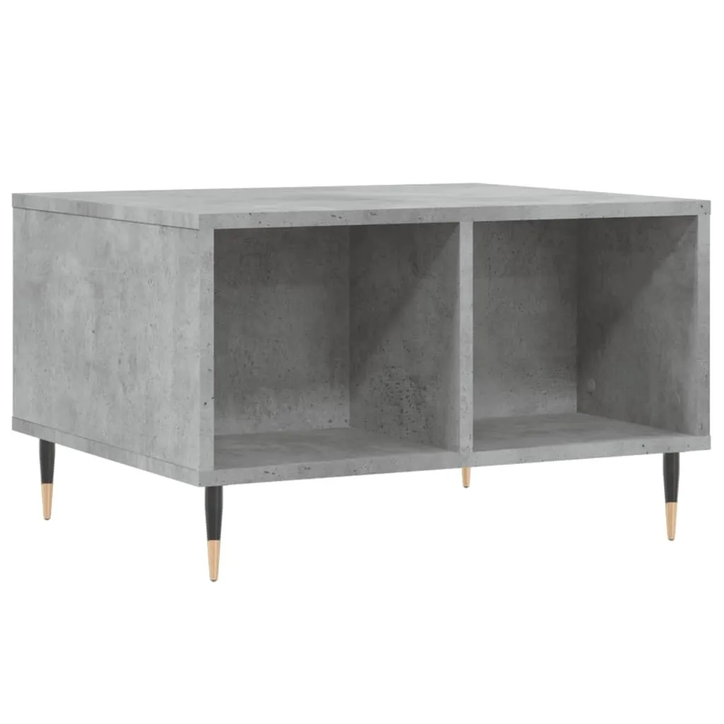 Tavolino in cemento grigio 60x50x36,5 cm materiale a base di legno - 1