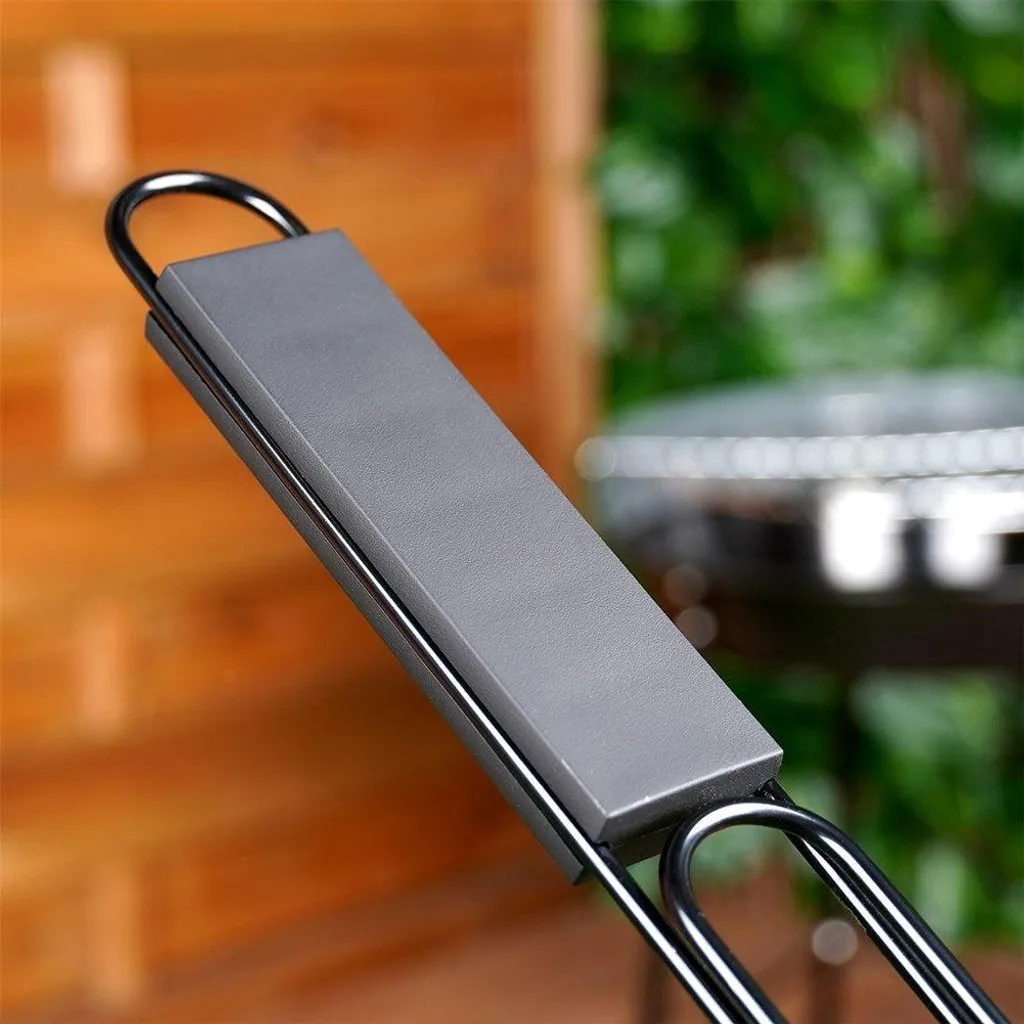 Grille à hamburger pour barbecue extérieur métal noir de 49 x 21,1 cm - 7