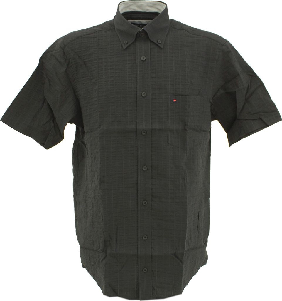 30094 Casa Moda, , Herren kurzarm Hemd, Popeline , black, M