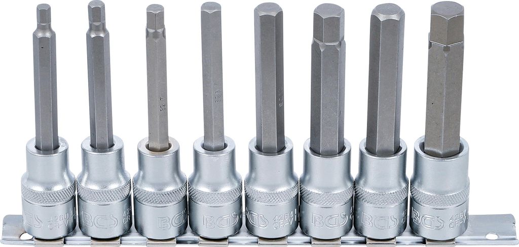 BGS technic Bit Socket Set, Chrom-Vanadium-Stahl, 998 mm, 100 mm, 998 g