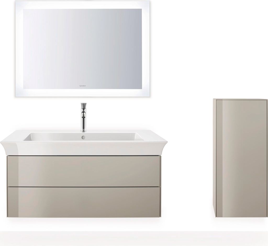 Duravit White Tulip Halbhochschrank, Breite 400 x Tiefe 240mm, eine Tür Anschlag rechts Tip-on Öffnung, WT1322RH3H3
