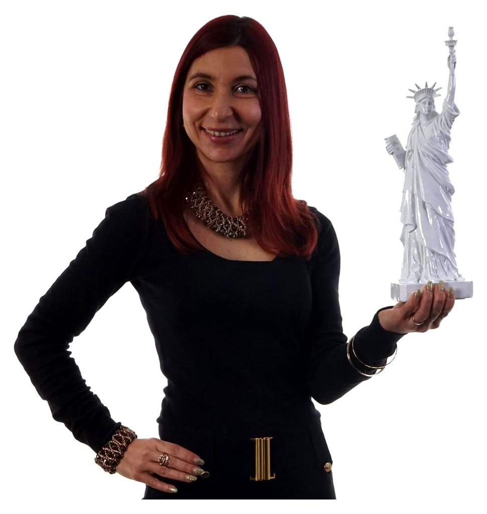 Freiheitsstatue Dekofigur 40 cm, Polyresin Skulptur aus Amerika, für Innen- und Außenbereich