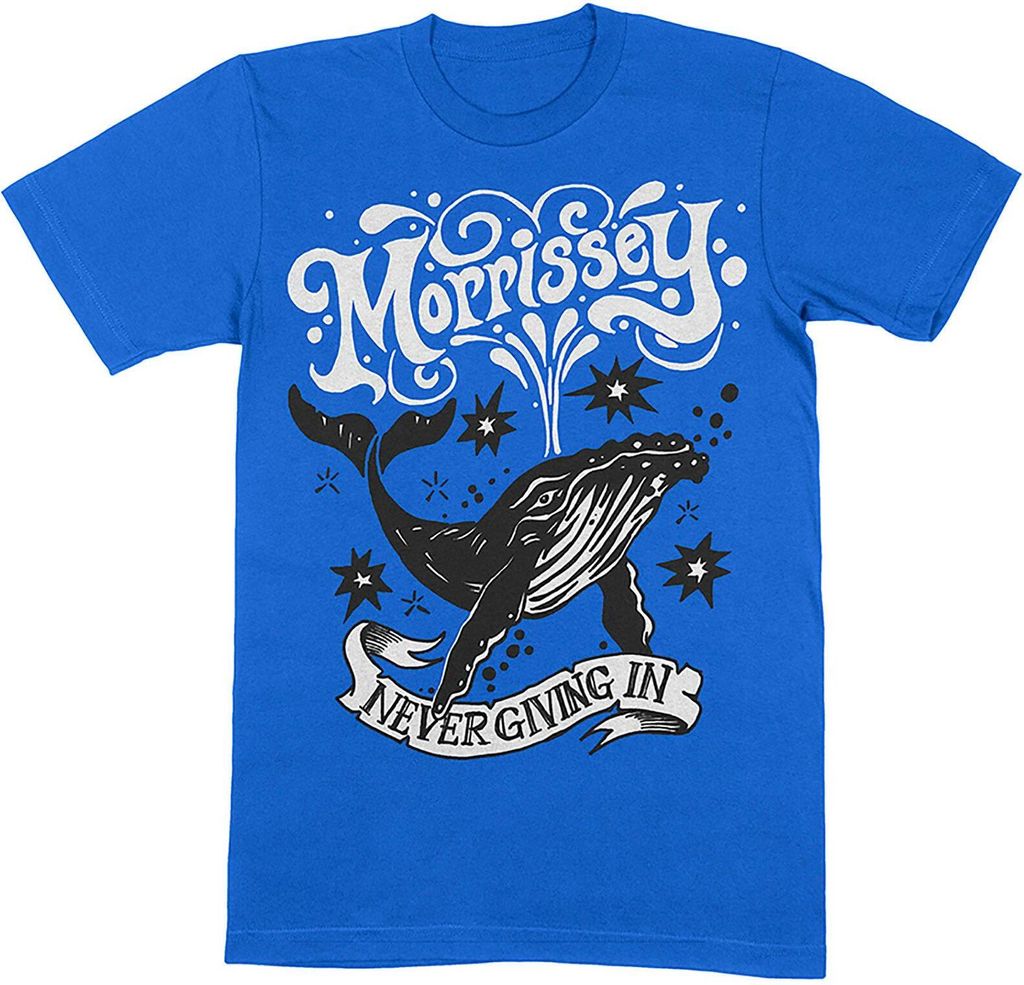 Morrissey - "Never Giving In" T-Shirt für Herren/Damen Uni RO3740 (XXL) (Blau)