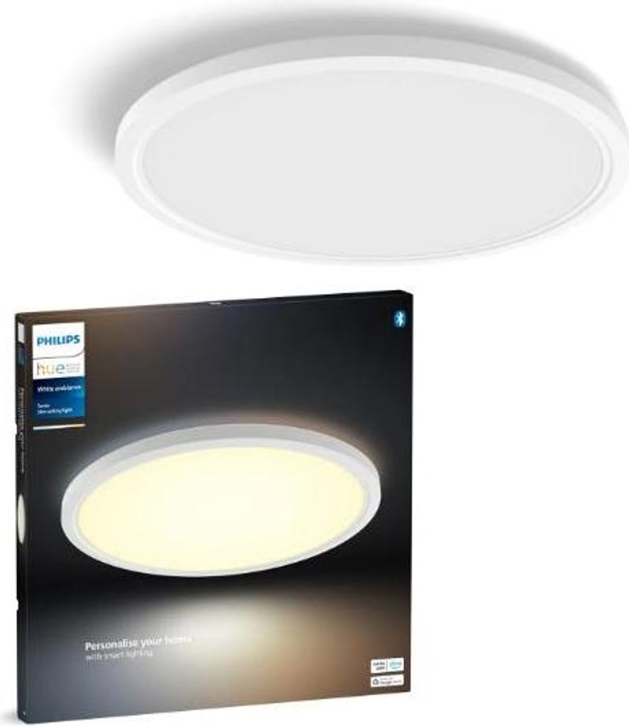 Philips Hue White ambience Tento rundes WA LED-Deckenpanel 54,2 cm weiß, Bluetooth/Zigbee, Weiß, 2200 K, 6500 K, 25 W, 25000 h