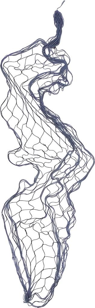 Fischernetz blau 100x200cm - Baumwolle