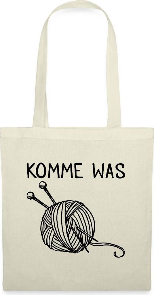 Spreadshirt Komme Was Wolle Lustiger Spruch Stoffbeutel, One size, Natur