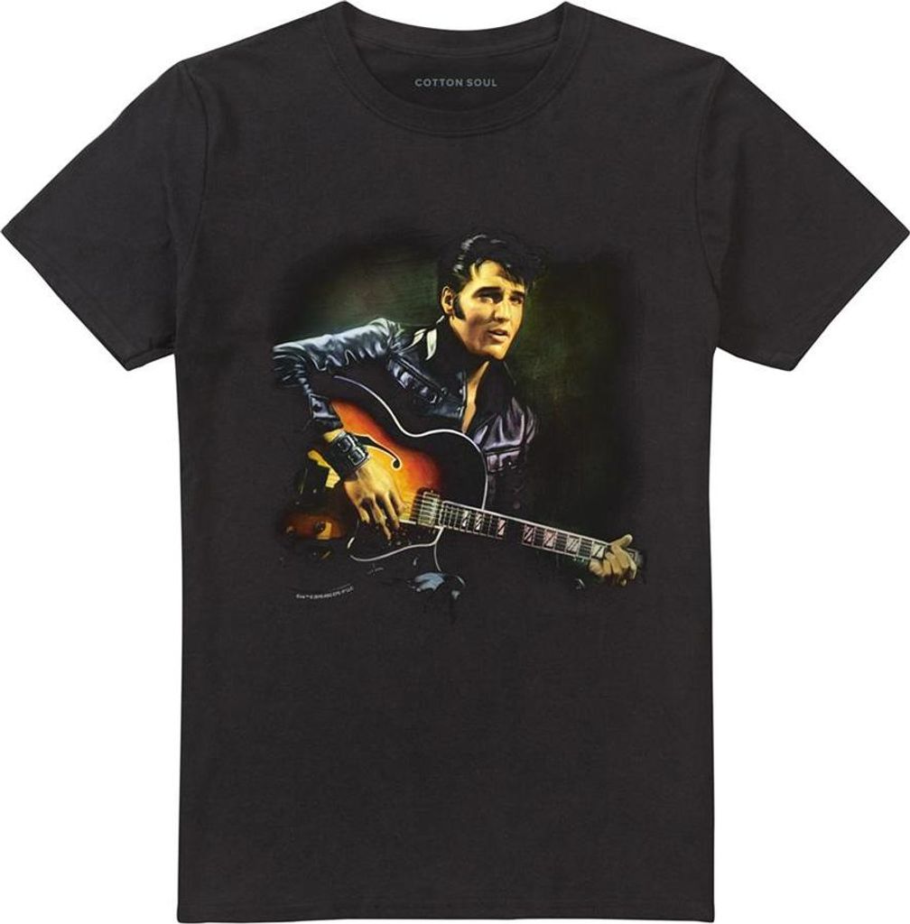 Elvis Presley - "1968" T-Shirt für Herren/Damen Uni TV32979 (3XL) (Schwarz)