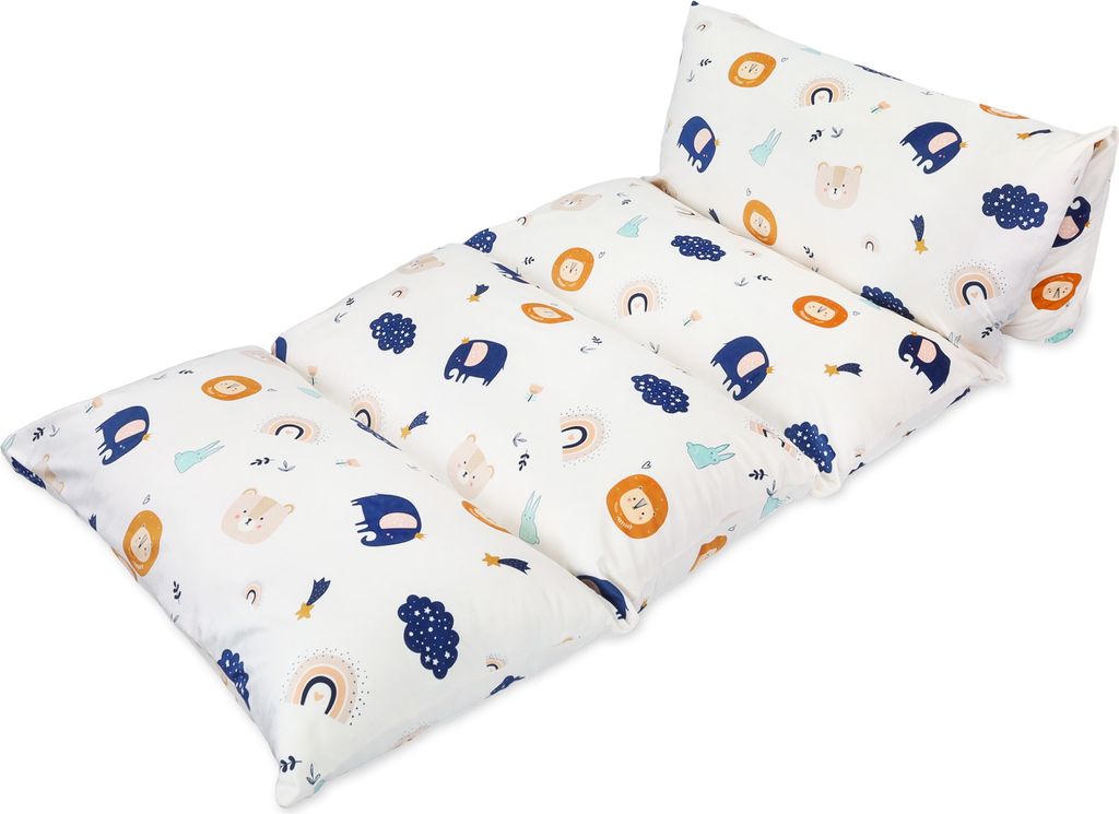 Bodenkissen Bezug 220x80 cm flauschig - Kuschelkissen Kinderkissen Kissen Hülle für Kinderzimmer Kinder Plüschkissen Überzug für Kleinkind Deko