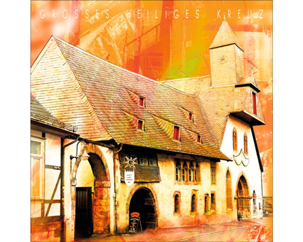 Glasbild Goslar Großes Heiliges Kreuz 20x20 cm