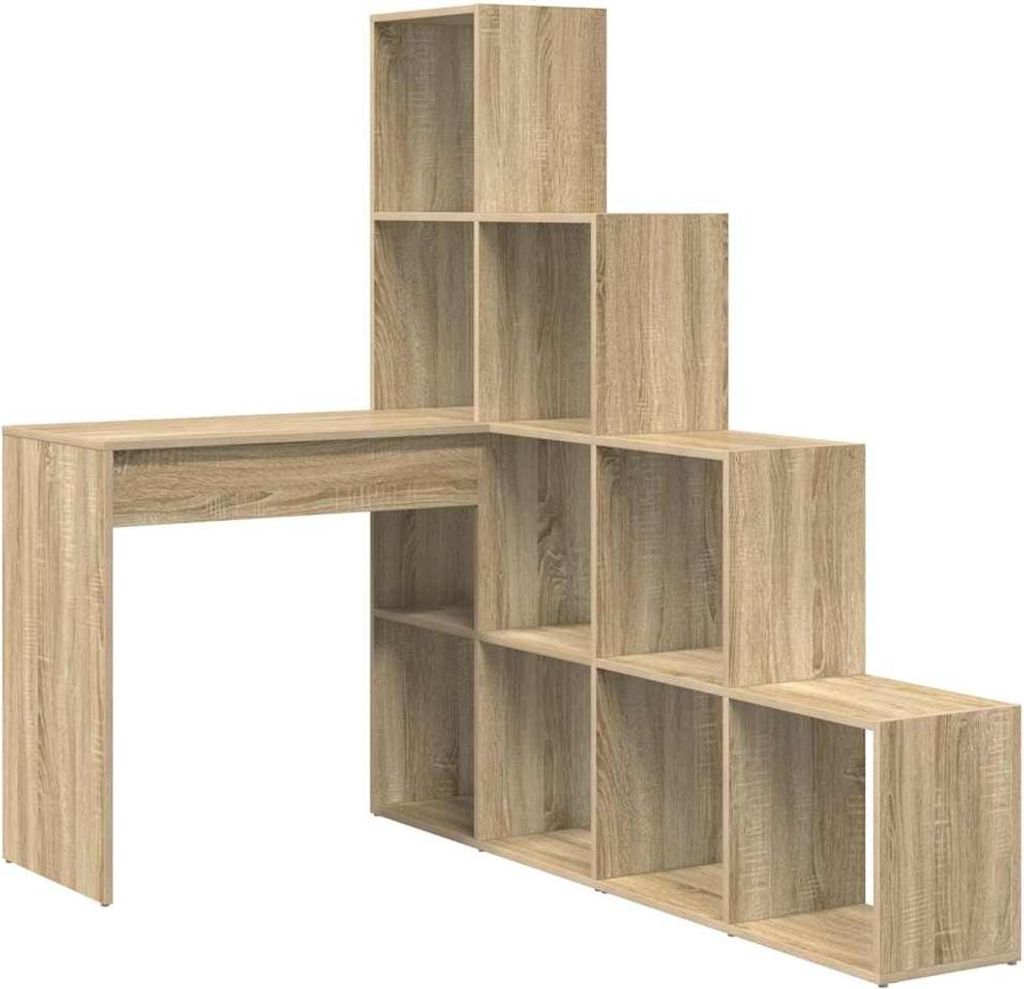 vidaXL Rohový psací stůl s policí dub Sonoma 101,5 x 149,5 Obrázek produktu 