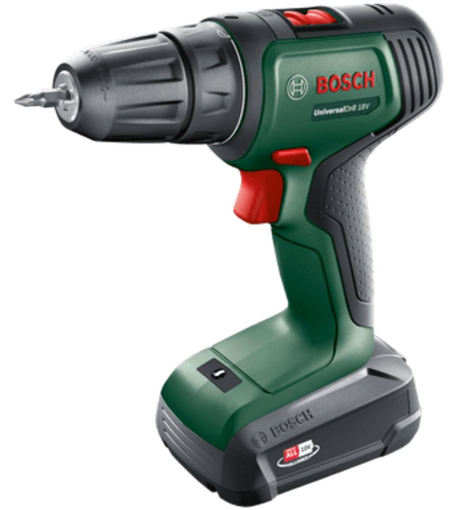 Akku-Bohrschrauber UniversalDrill 18V (grün/schwarz, Li-Ionen Akku 2,5Ah, Koffer, POWER FOR ALL ALLIANCE)
