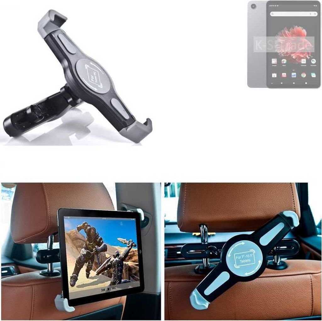 K-S-Trade Tablethalterung kompatibel mit Alldocube iPlay 50 mini Pro KFZ Kopfstützen Halterung 360° Auto Sitzhalterung Headrest Holder Halter Tablet