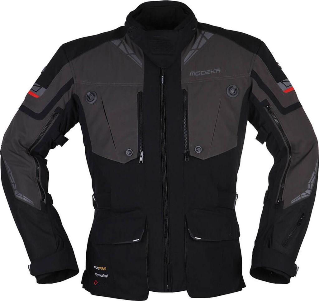 Modeka Panamericana 2 Motorrad Textiljacke, schwarz/grau, 2XL