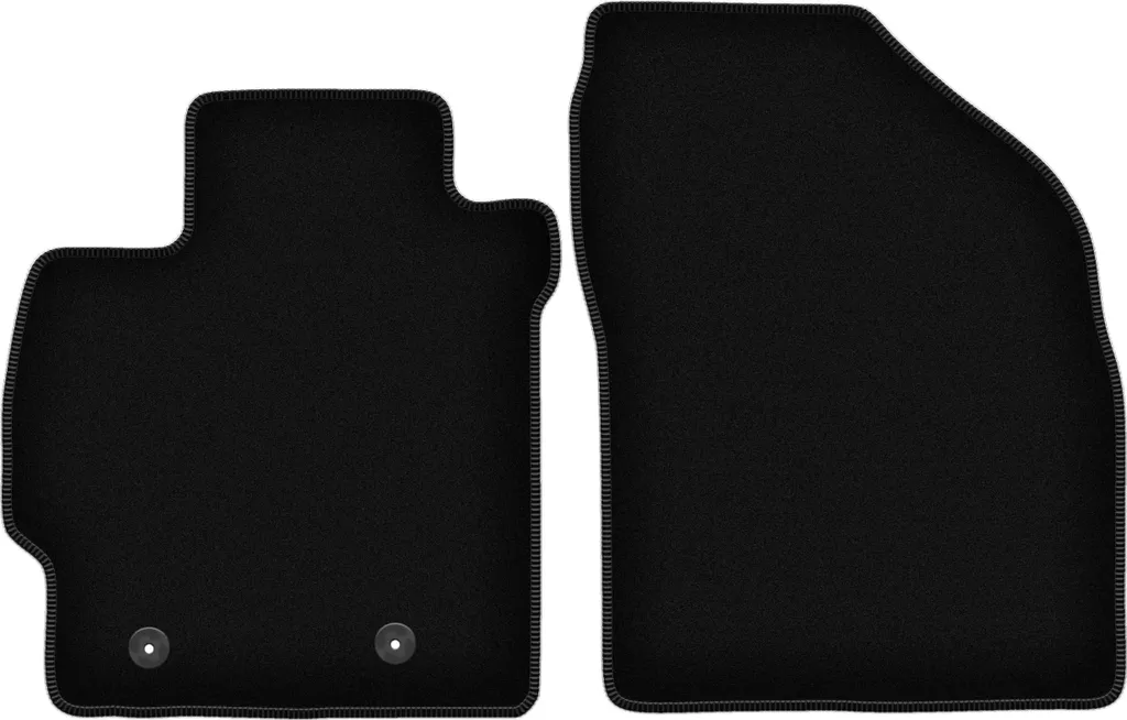 Set Tappetini Anteriori per Toyota Auris I Velluto Nero con Clip