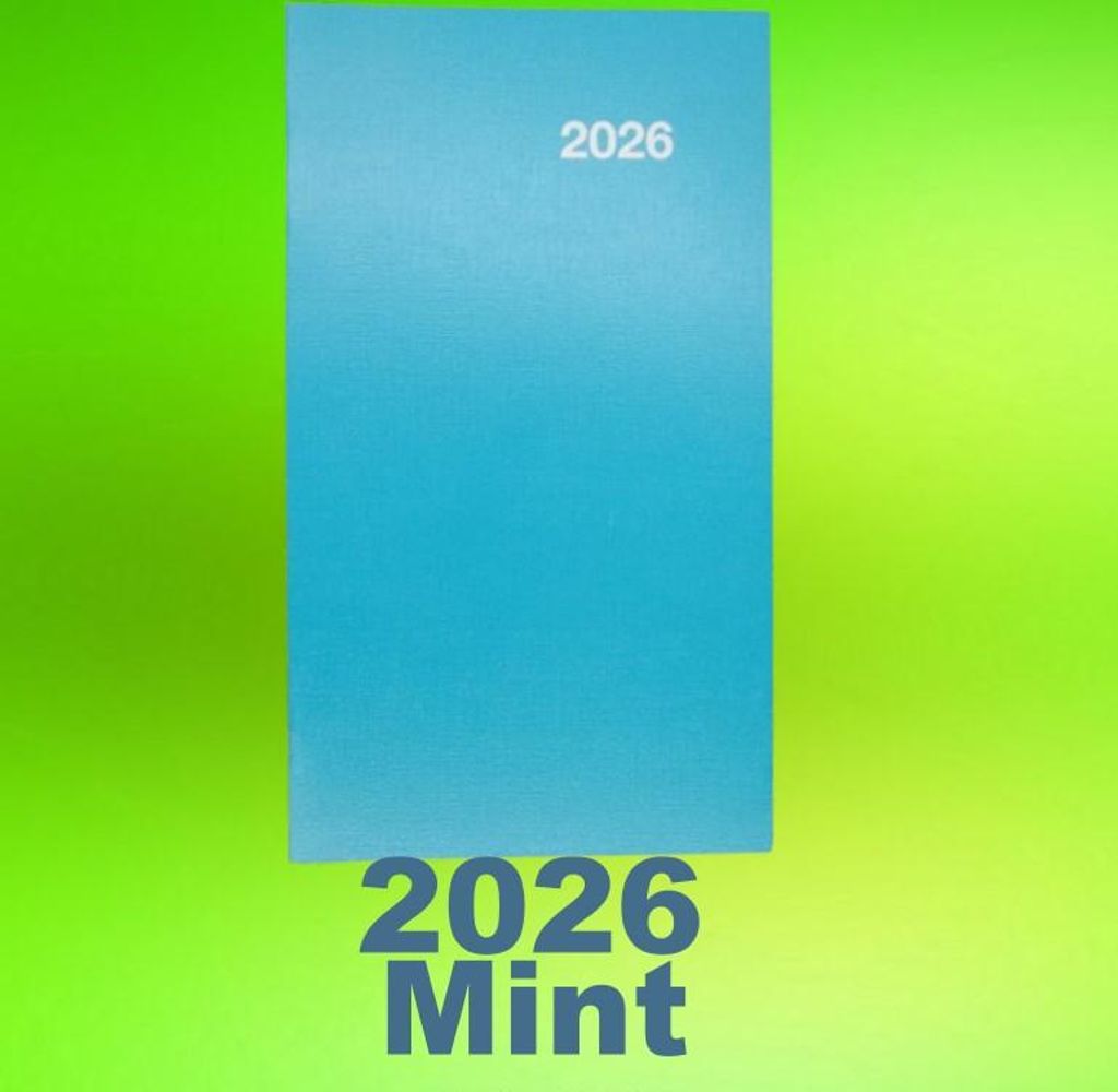 Taschenplaner - Mint - 2026 Kalender Taschenkalender Monatskalender Timeplaner