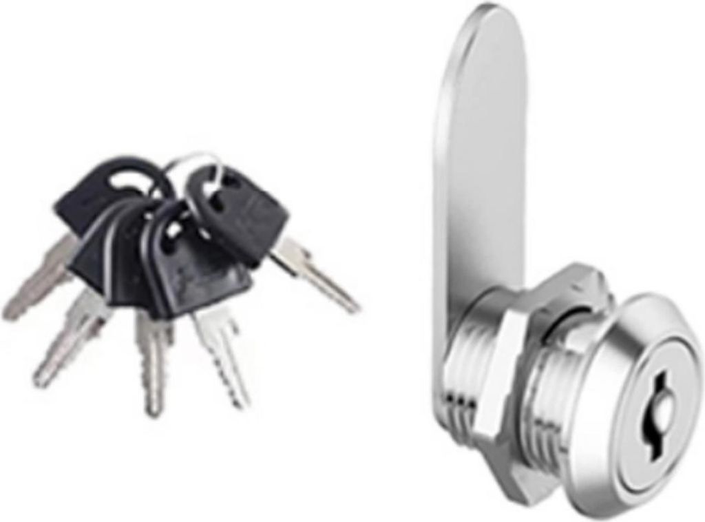 Briefkastenschloss 16mm, Drawer Lock, Schrankschloss Mit 4 Kunststoff Griff Schlüssel, Hebelschloss für Briefkästen, Schranktüren, Möbel verwe...