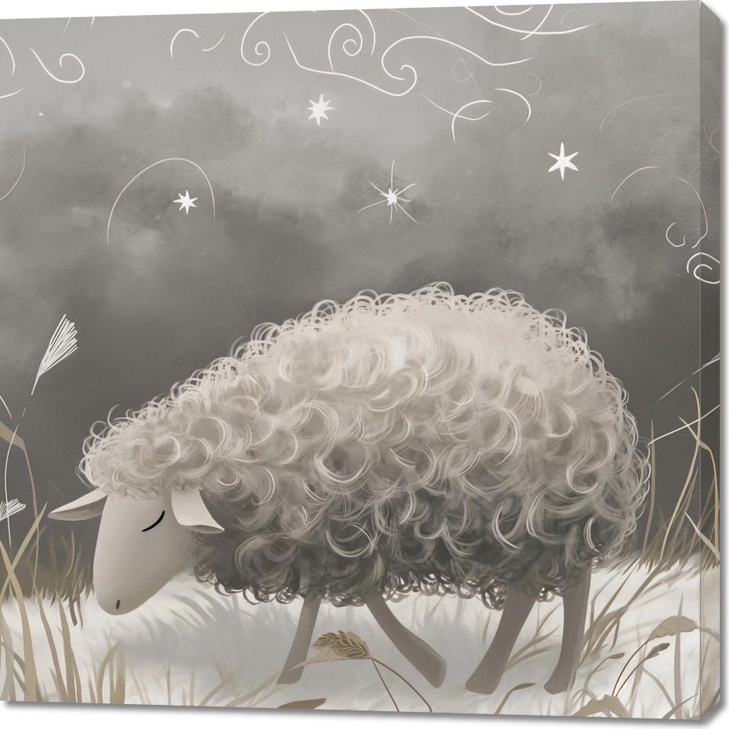 Bild 100x100cm Üppiges Schaf