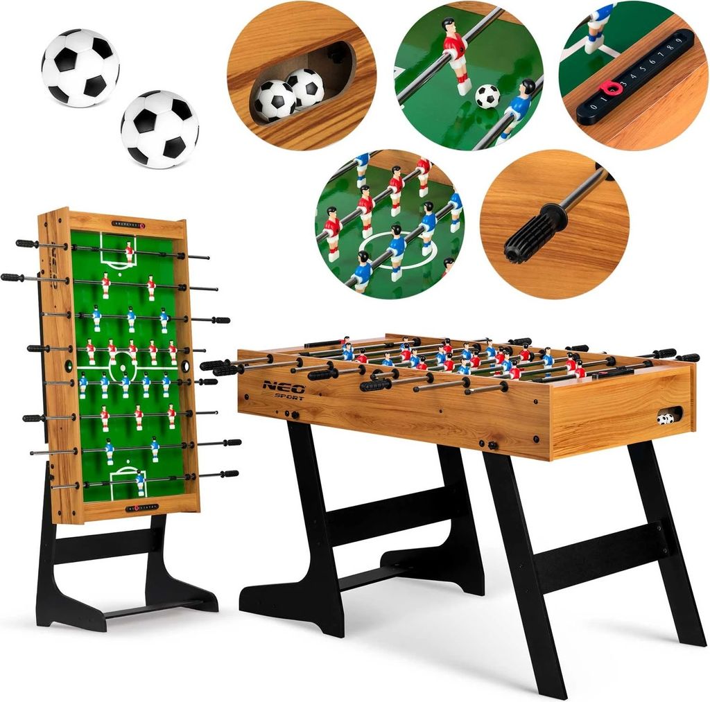 Stół do gry w piłkarzyki Neosport 121 x 61 x 80 cm NS-803 Produktbild 