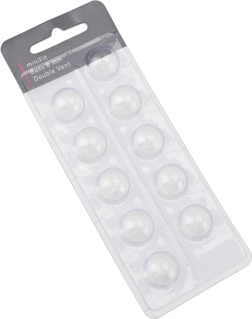EWANTO miniFit Bass Double Vent 8 mm 10er Blister Dome Produktbild 
