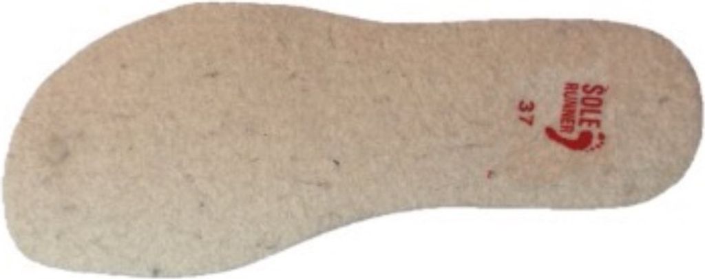 Sole Runner 6mm Einlegesohle warm beige Wolle, Größe:38, Farbe:Beige
